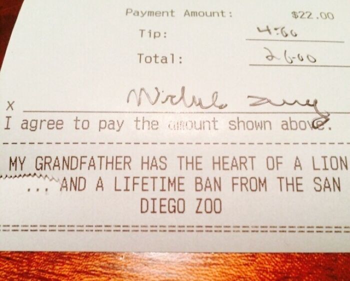 Notes On Restaurant Receipts That Will Make You Lose Your Appetite