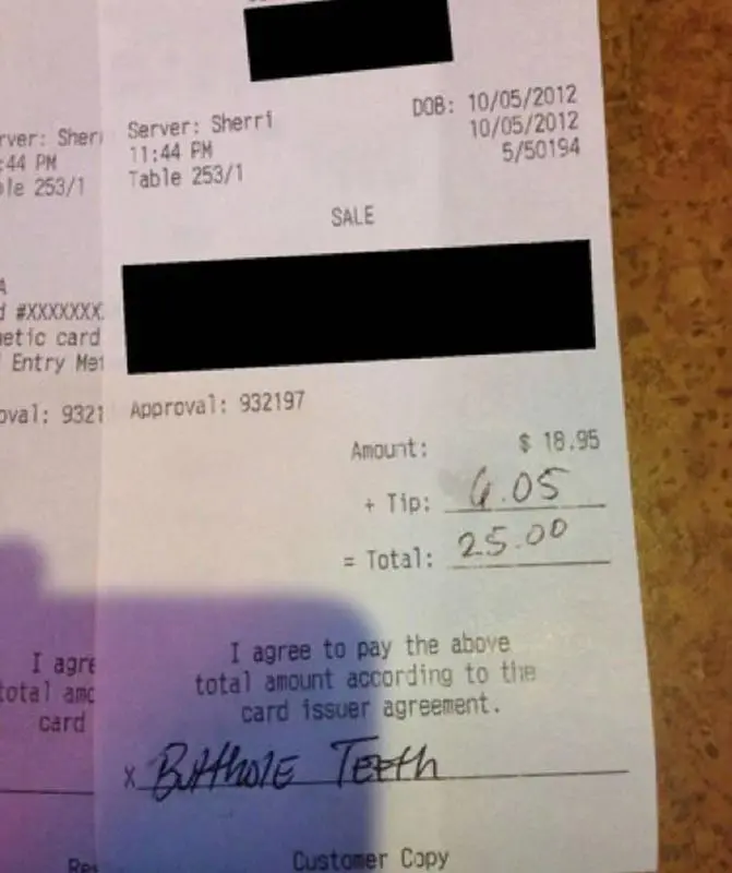 Notes On Restaurant Receipts That Will Make You Lose Your Appetite