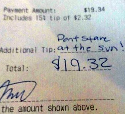 Notes On Restaurant Receipts That Will Make You Lose Your Appetite